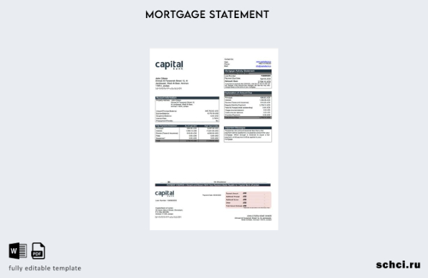 цифровая загрузка Jordan Capital Bank of Jordan, выписка по ипотеке, шаблон в фо